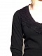V-образный  пуловер (XS, Черный)